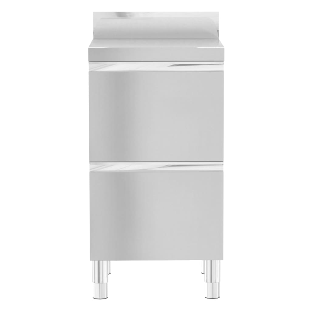 vidaXL Armoires de cuisine commerciales 3 pièces en acier inoxydable - Image 3