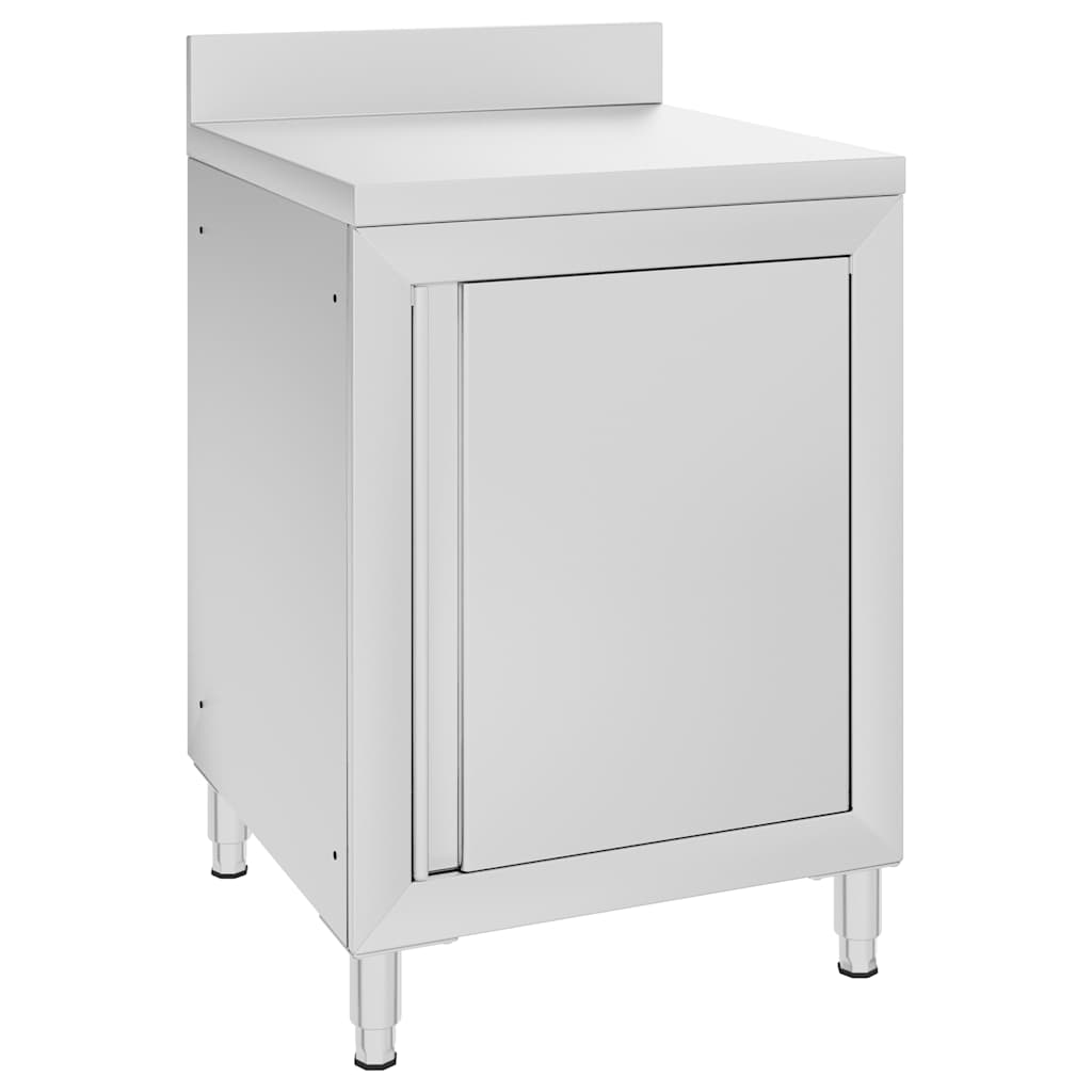 vidaXL Armoires de cuisine commerciales 2 pièces en acier inoxydable - Image 5