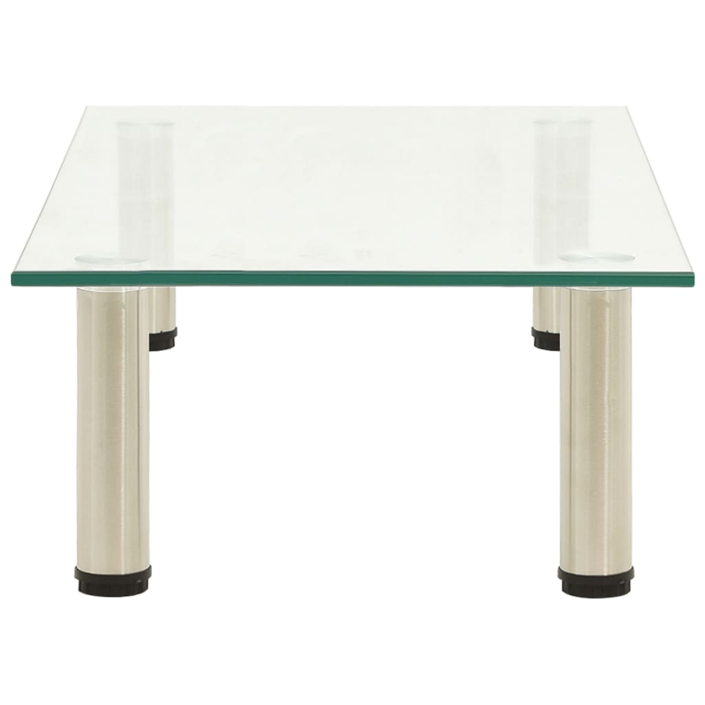 322763 vidaXL TV Stand Transparent 60x35x17 cm Tempered Glass - Image 3