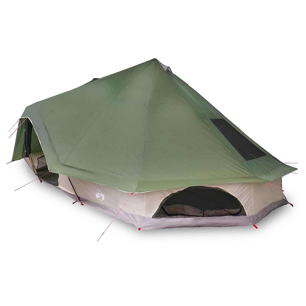 vidaXL Tente Tipi familiale avec toit Vert 680 x 430 x 270 cm - Image 3