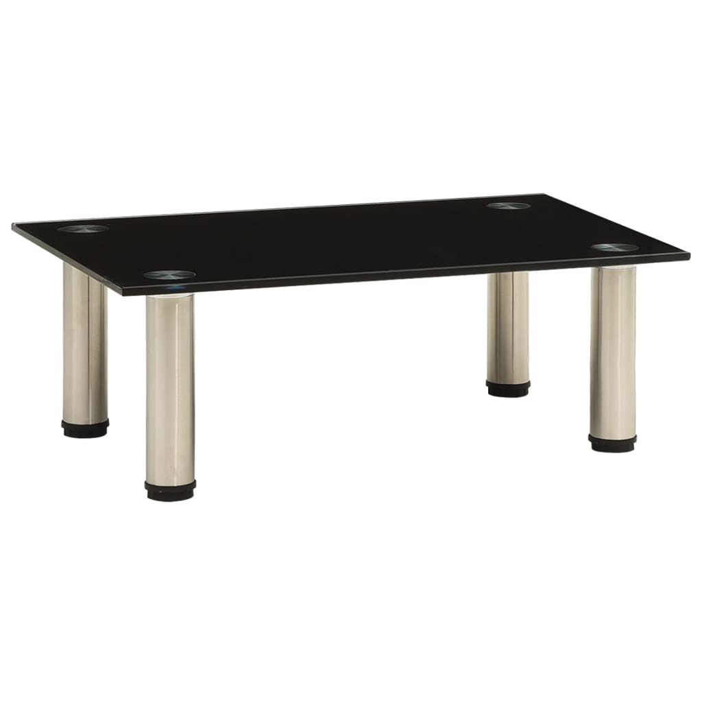 vidaXL Meuble TV Noir 40x35x17 cm Verre trempé