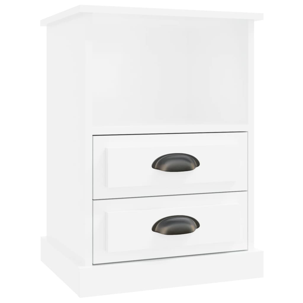 vidaXL Tables de chevet 2 pcs blanc brillant 43x36x60 cm - Image 6