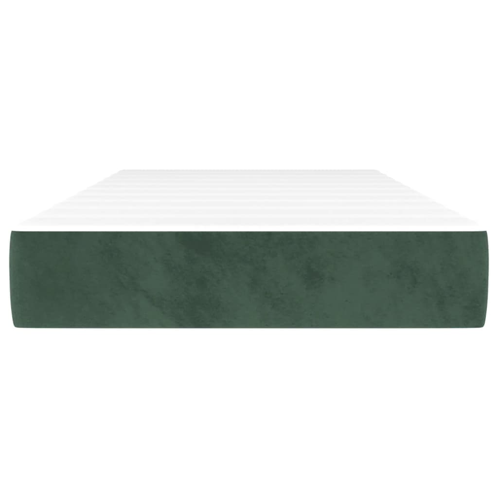 vidaXL Matelas de lit à ressorts ensachés Vert foncé 90x200x20 cm - Image 3