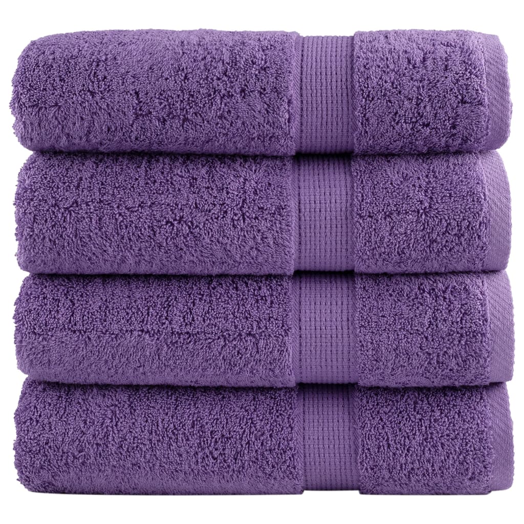 vidaXL Serviettes de douche de qualité supérieure SOLUND 4 pcs violet