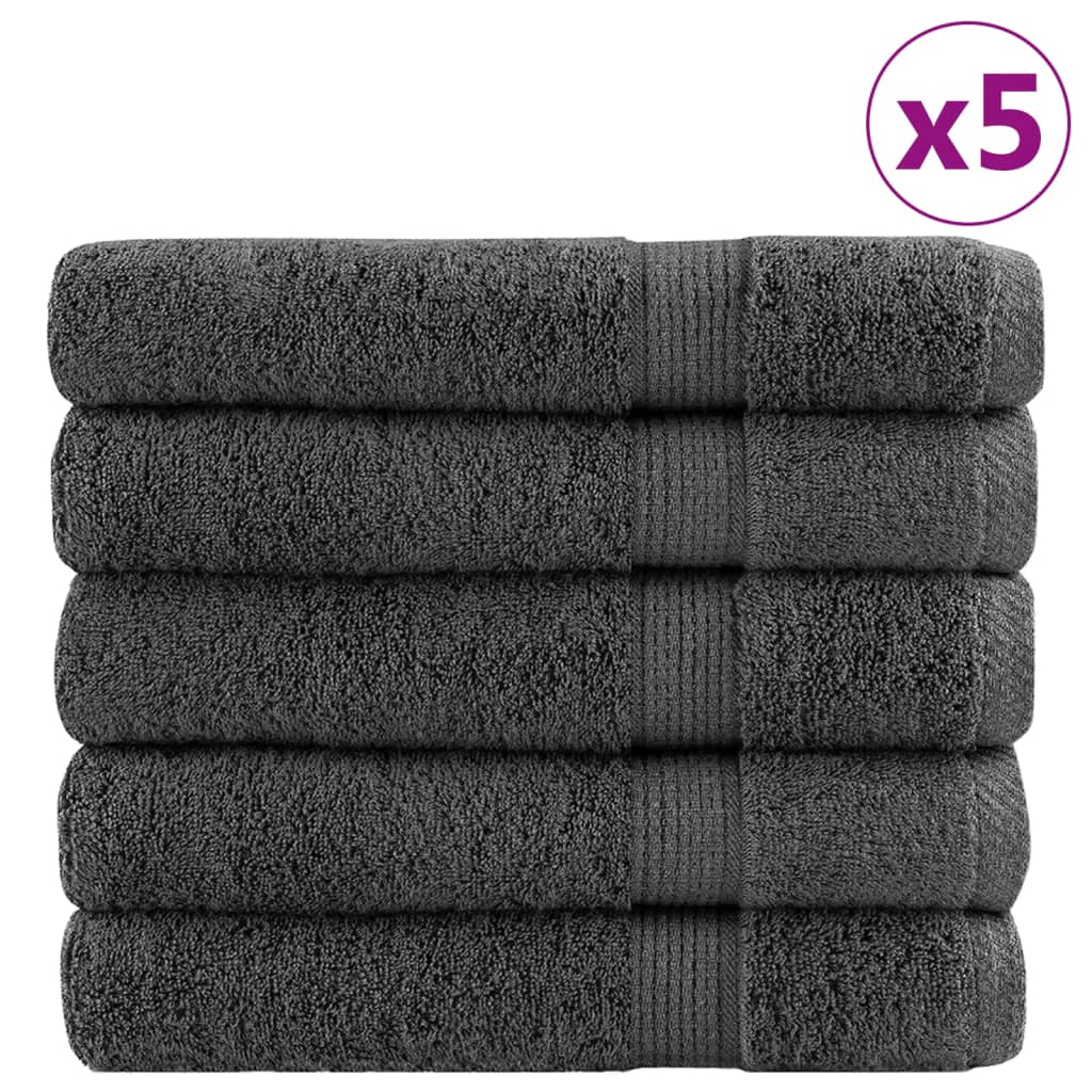 vidaXL Serviettes de qualité supérieure SOLUND 25 pcs anthracite