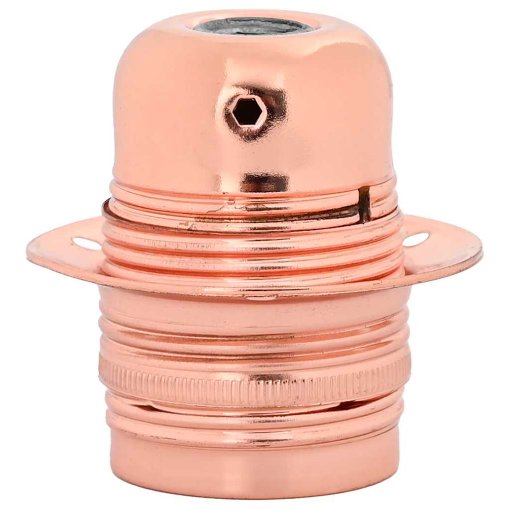 vidaXL Douilles de lampe 2 pcs bronze or rose E27 - Image 3