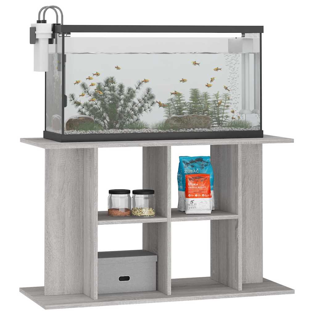 vidaXL Support pour aquarium sonoma gris 100x40x60cm bois d'ingénierie - Image 3