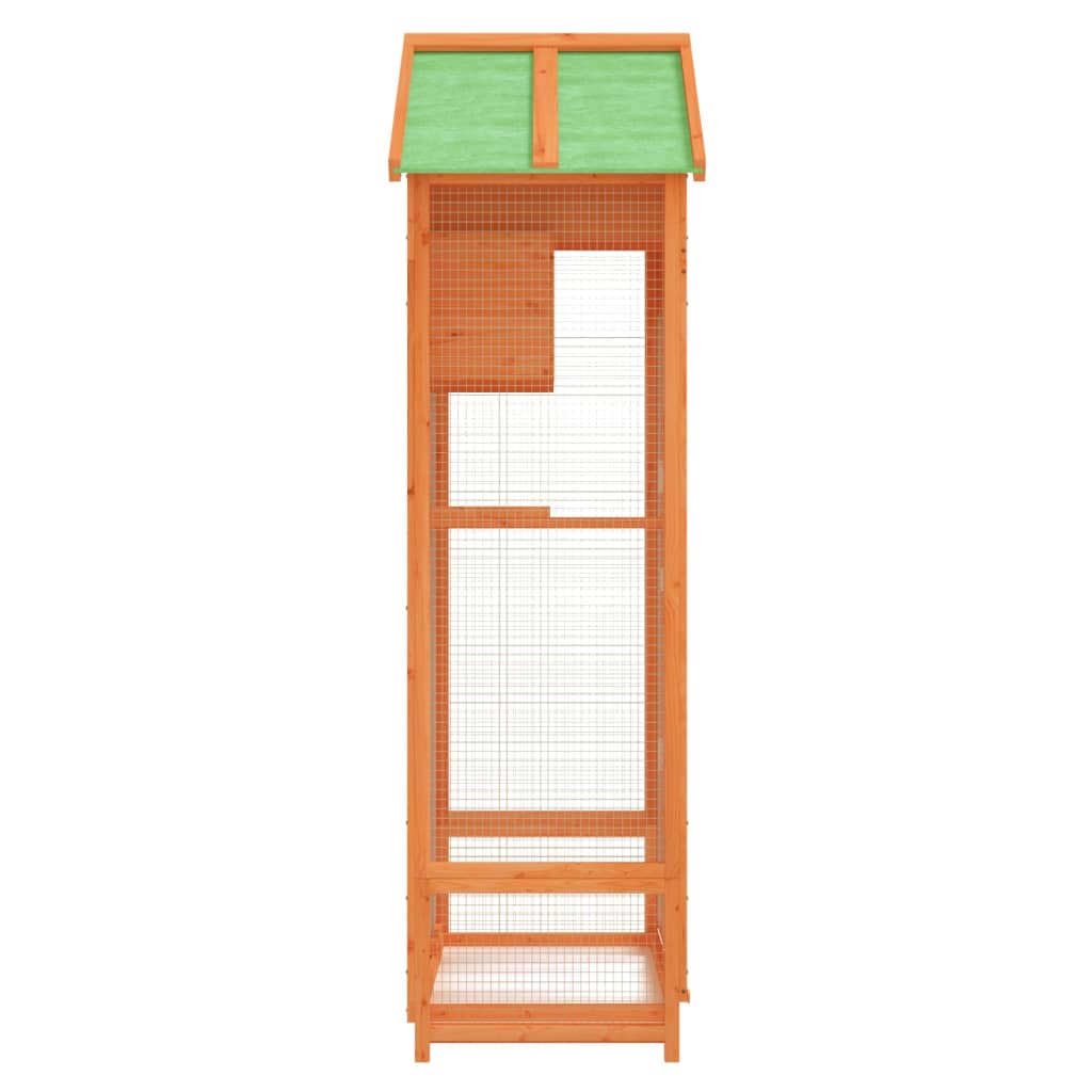 vidaXL Maison à oiseaux marron 91,5x53x170 cm bois massif de pin - Image 6