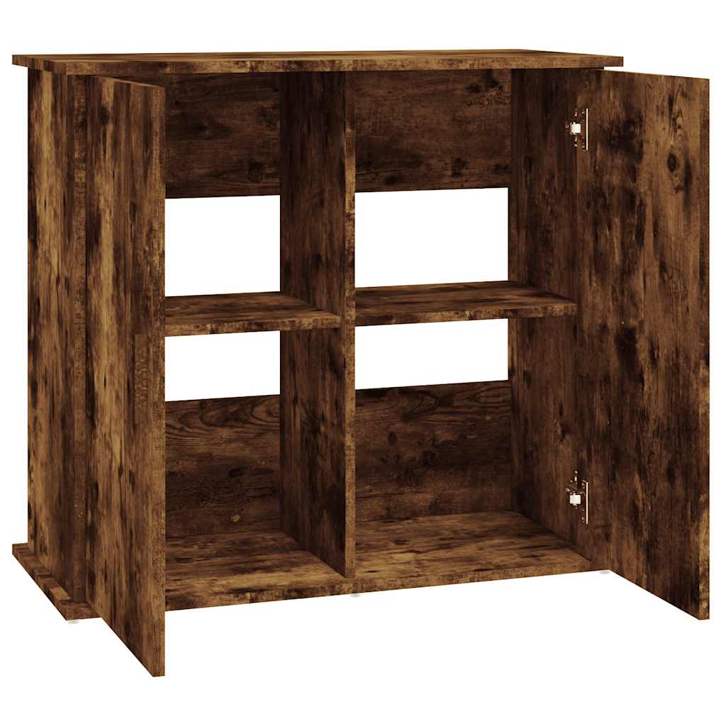 vidaXL Support pour aquarium chêne fumé 81x36x73 cm bois d'ingénierie - Image 6