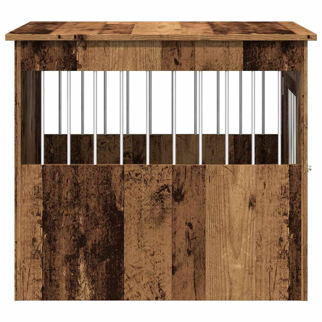 vidaXL Meuble de cage chiens vieux bois 55x75x65 cm bois d'ingénierie - Image 6
