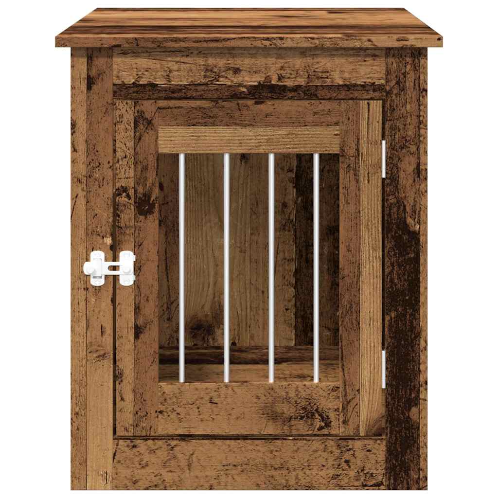 vidaXL Meuble de cage chiens vieux bois 55x75x65 cm bois d'ingénierie - Image 4