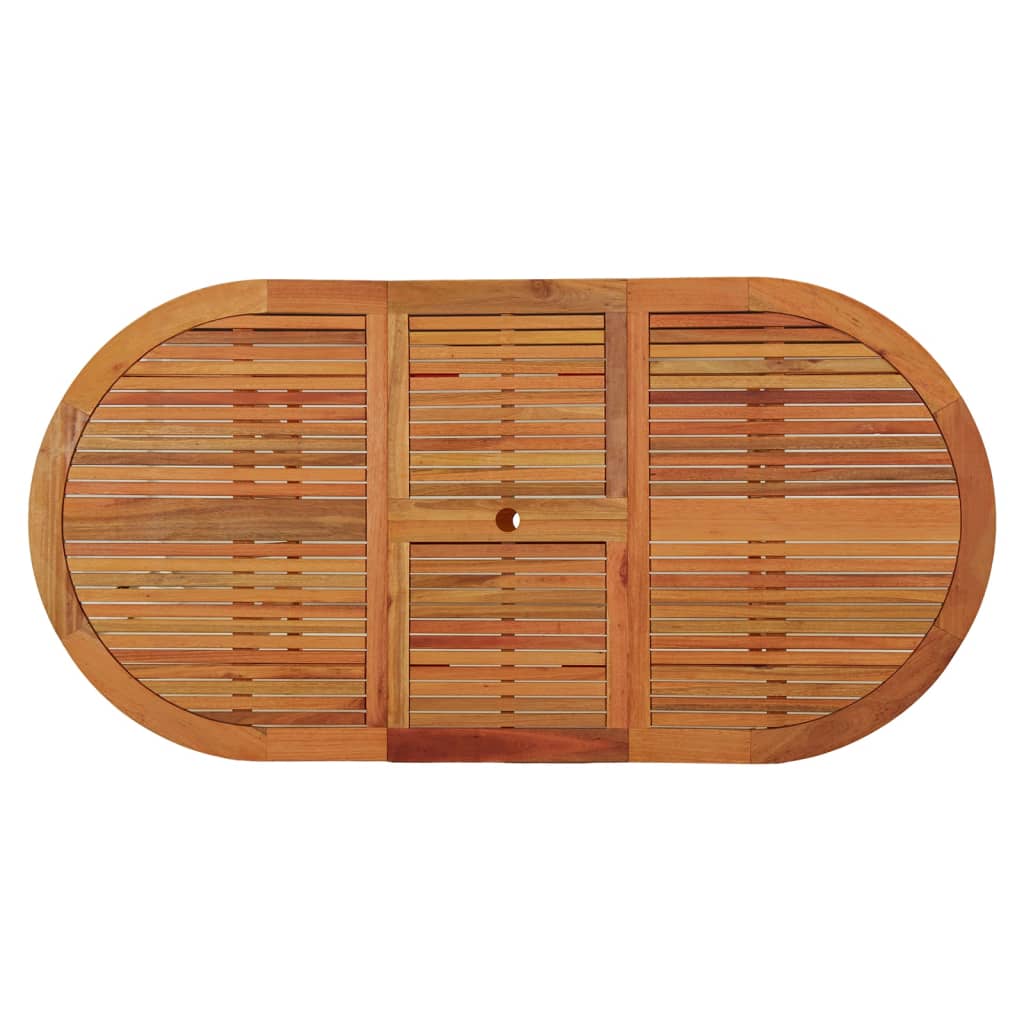 vidaXL Table de jardin 200x100x75 cm Bois d'eucalyptus solide - Image 4