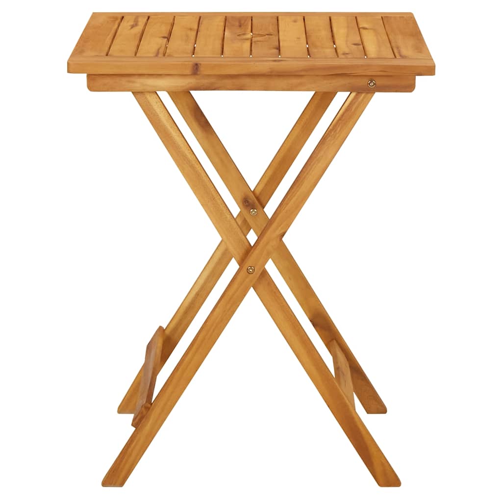 vidaXL Table pliable de jardin 60x60x75 cm Bois d'acacia solide - Image 4