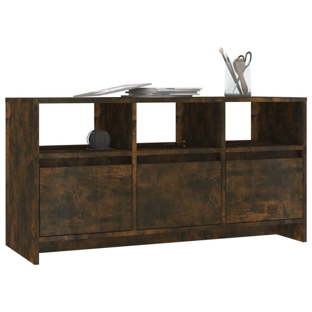 vidaXL Meuble TV Chêne fumé 102x37,5x52,5 cm Bois d'ingénierie - Image 4