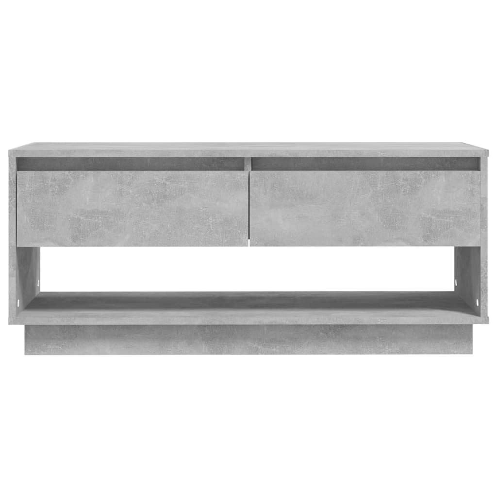vidaXL Meuble TV gris béton 102x41x44 cm bois d'ingénierie - Image 5