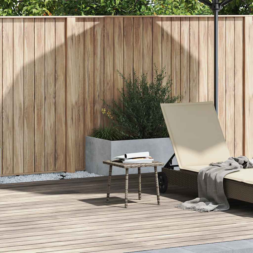 VidaXL Table basse de jardin rectangulaire gris 40x40x37 cm rotin