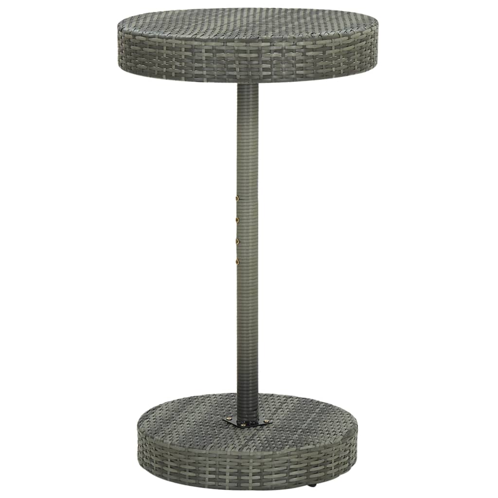 vidaXL Table de jardin Gris 60,5x106 cm Résine tressée