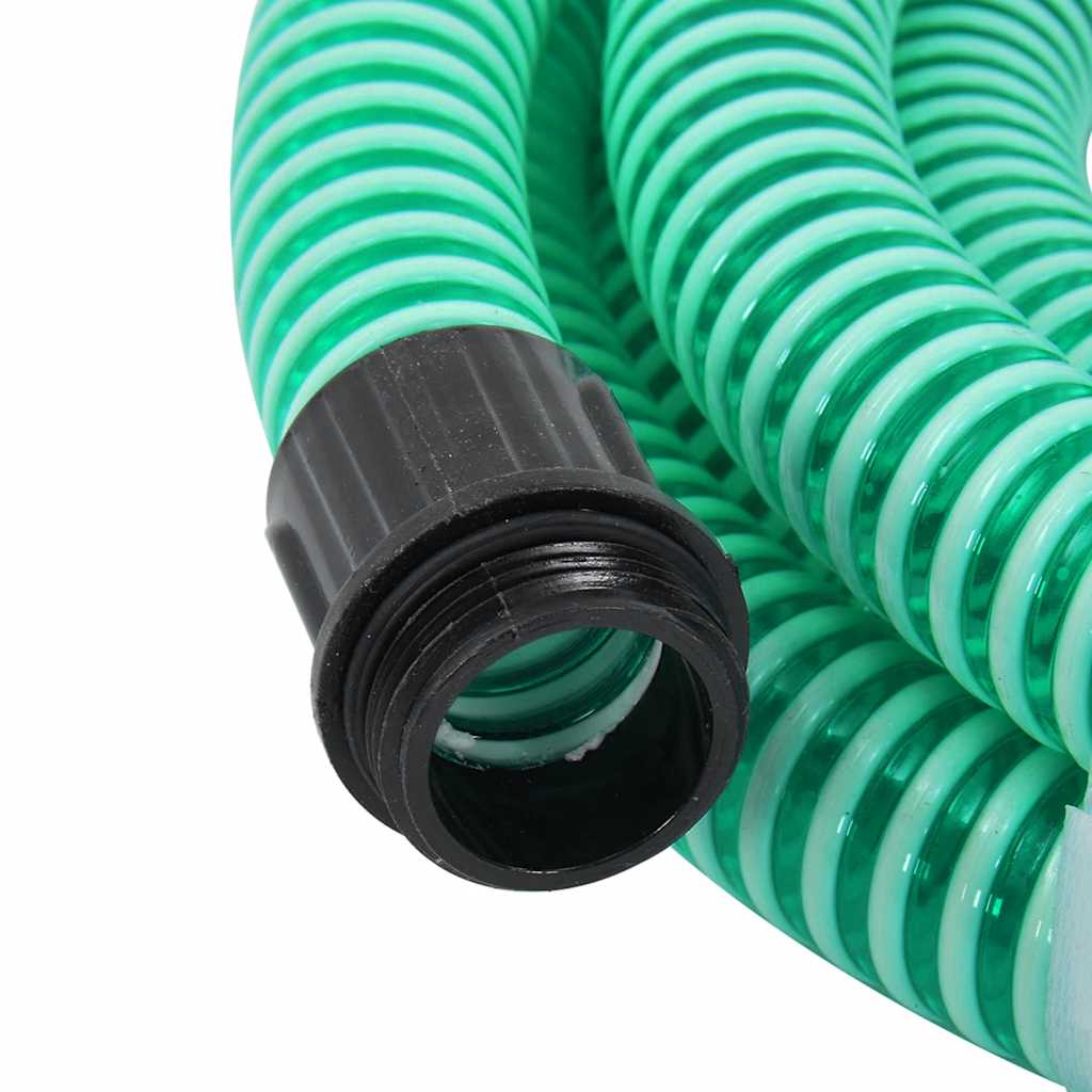 vidaXL Tuyau d'aspiration avec raccords en laiton vert 1,1" 10 m PVC - Image 3