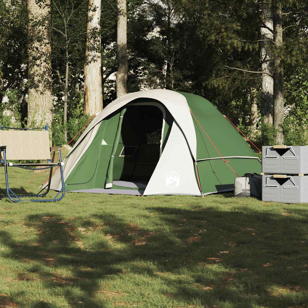 vidaXL Tente de cabine familiale 6 personnes vert imperméable