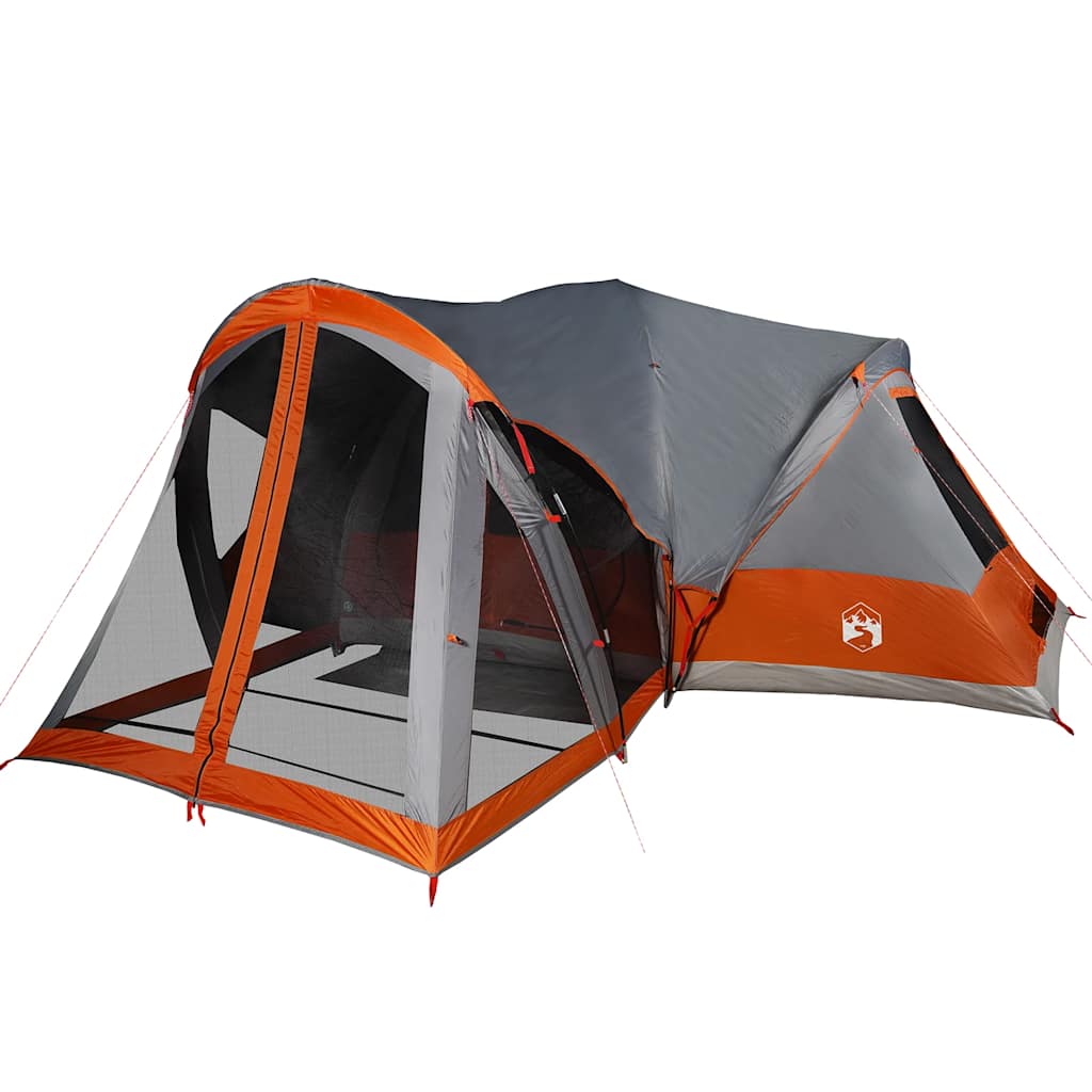 vidaXL Tente familiale tipi 8 personnes gris et orange imperméable - Image 4