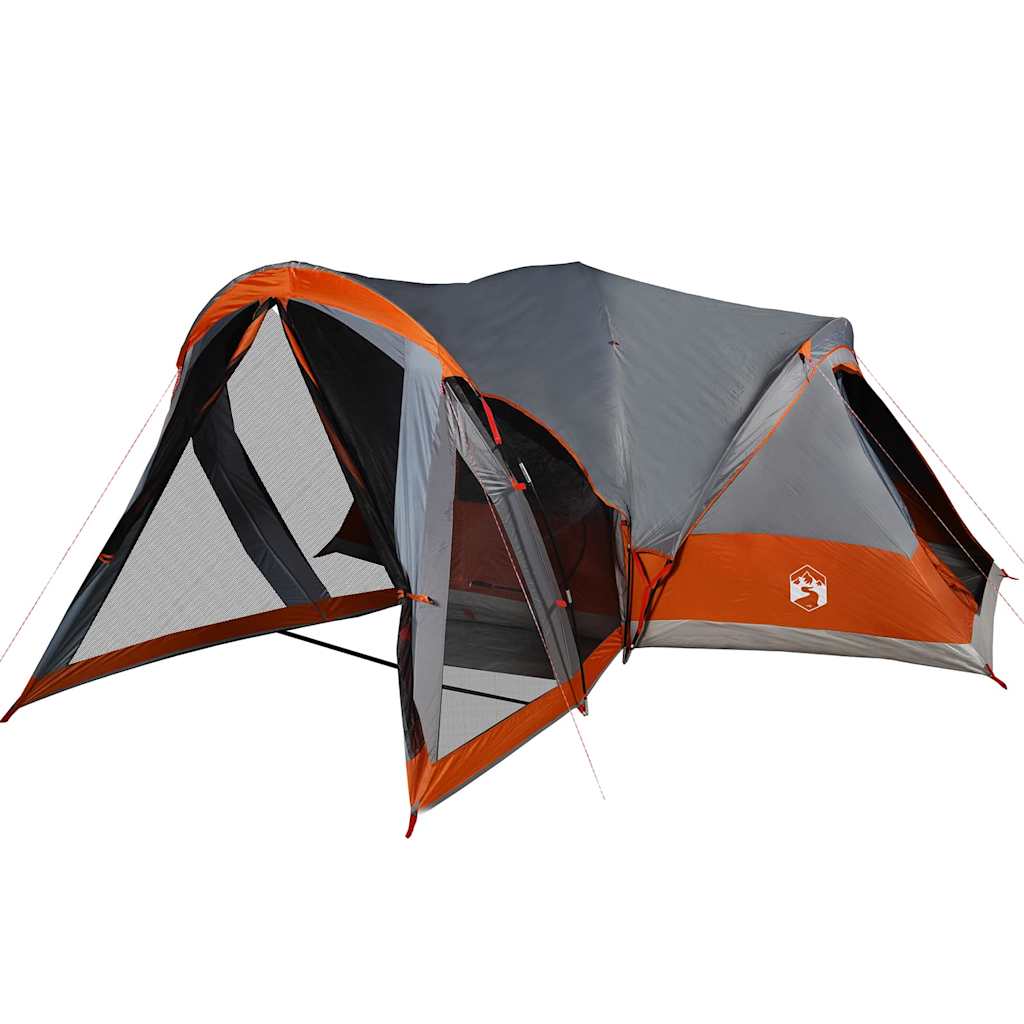 vidaXL Tente familiale tipi 8 personnes gris et orange imperméable - Image 5