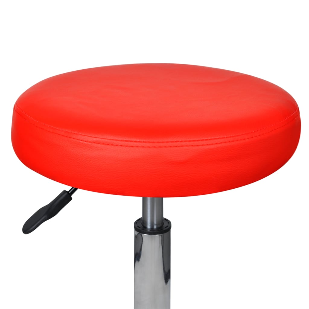 vidaXL Tabourets de bureau lot de 2 Rouge 35,5x84 cm Similicuir - Image 3
