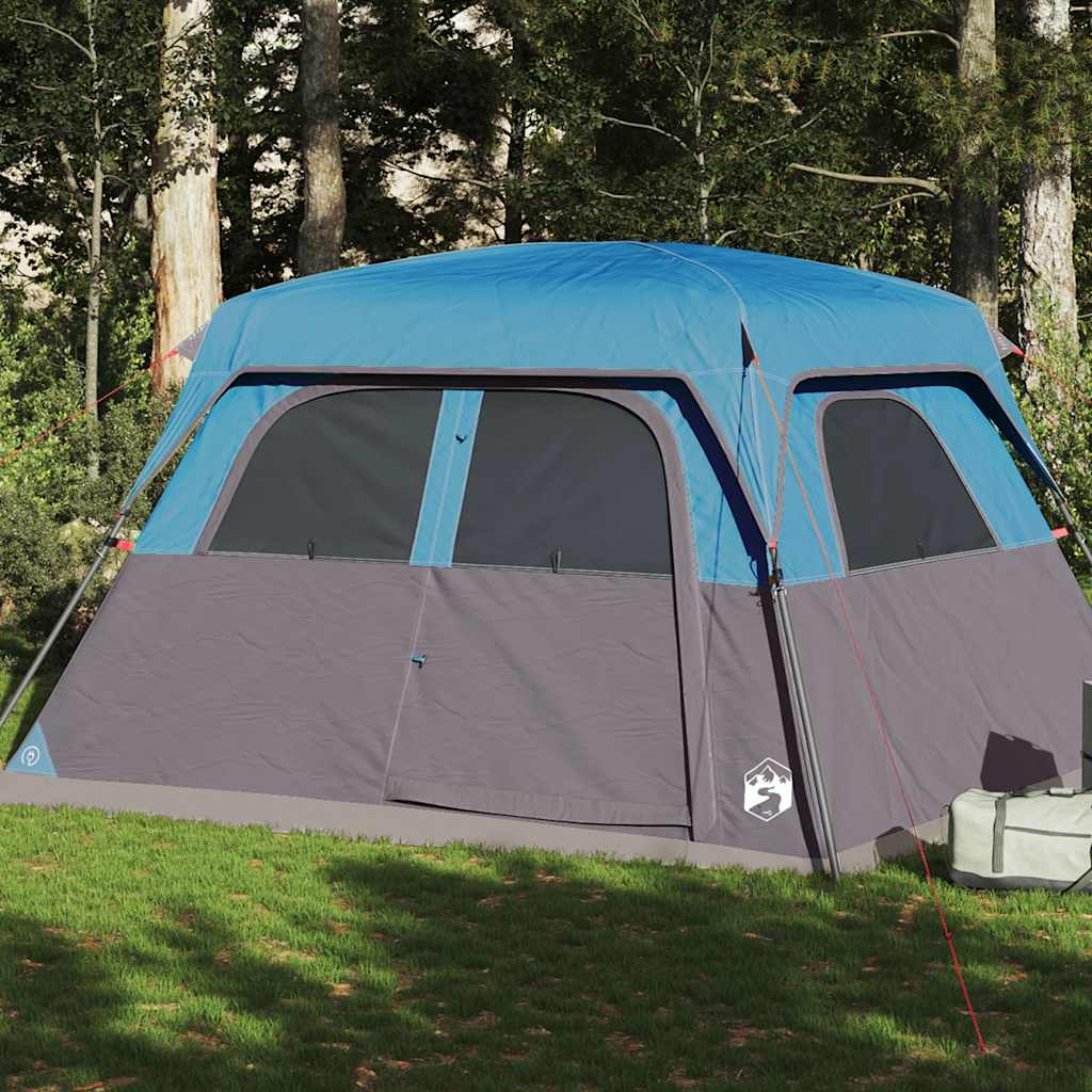 vidaXL Tente de cabine familiale 6 personnes bleu imperméable