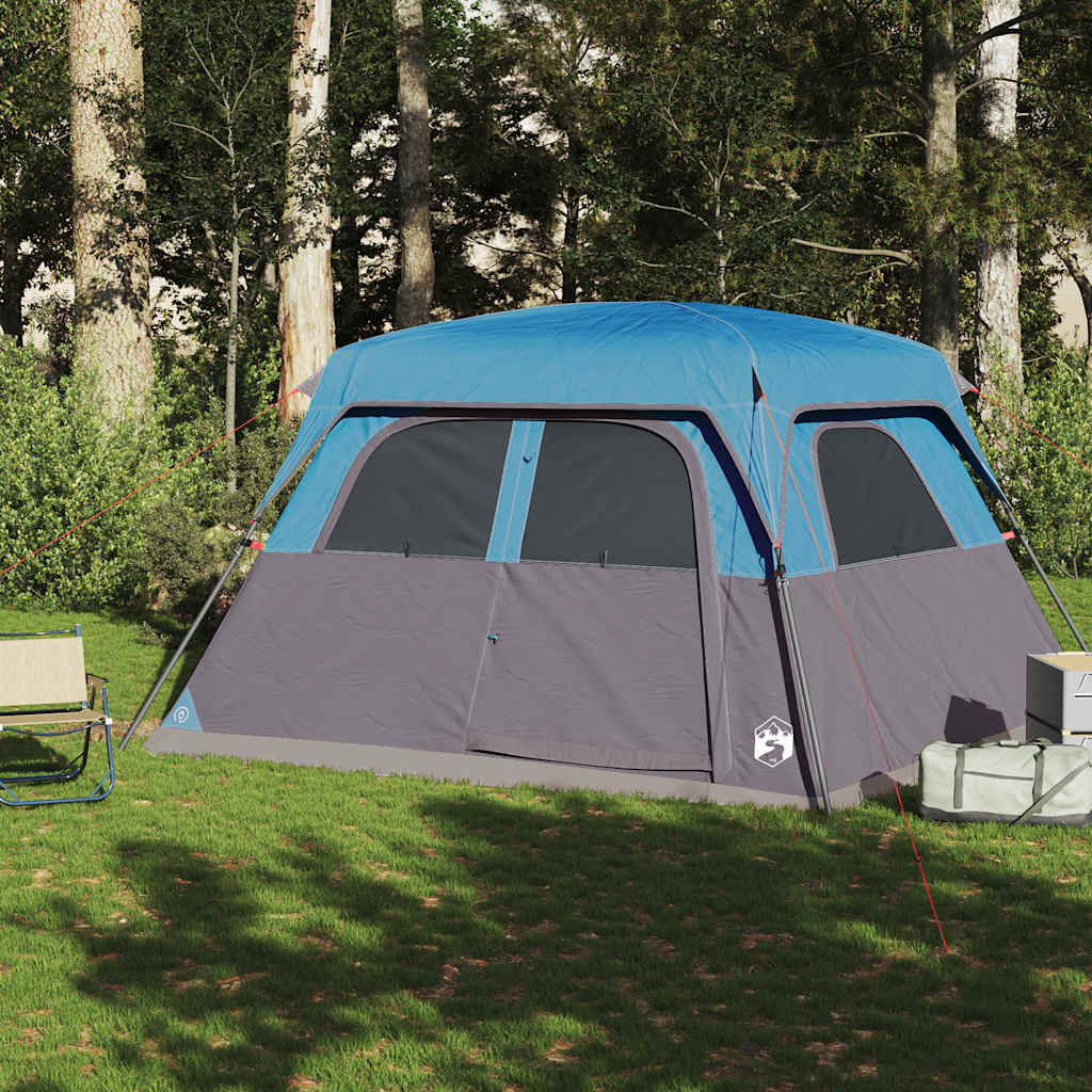 vidaXL Tente de cabine familiale 6 personnes bleu imperméable - Image 3