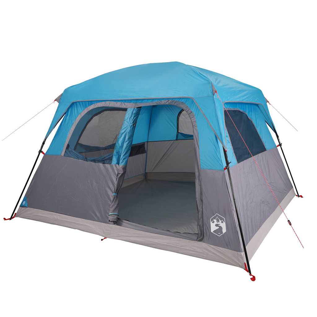 vidaXL Tente de cabine familiale 6 personnes bleu imperméable - Image 5