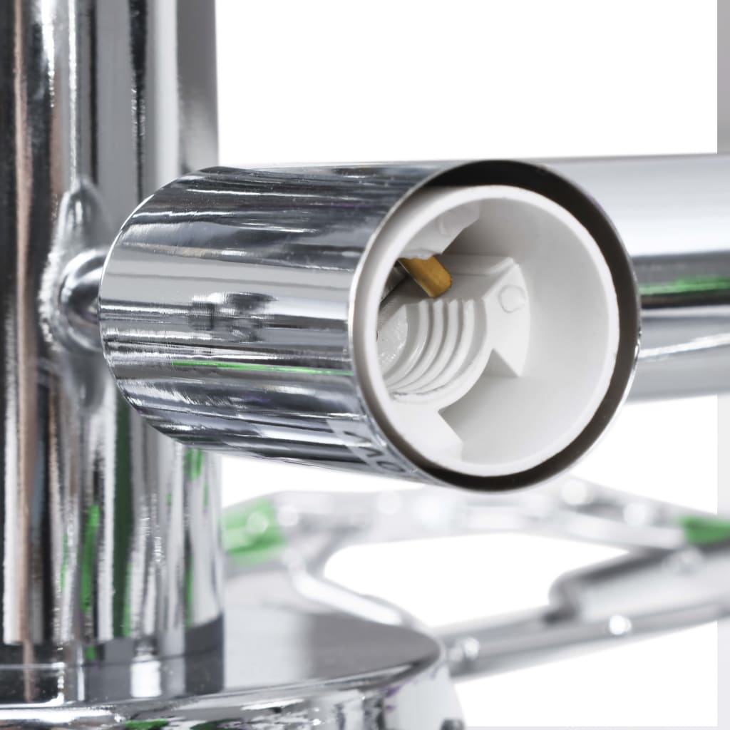 vidaXL Plafonnier à bras en cristal acrylique 5 ampoules E14 Vert - Image 5