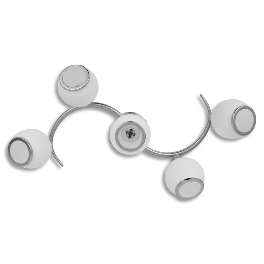 vidaXL Plafonnier avec abat-jour en verre sur rail ondulé - Image 3