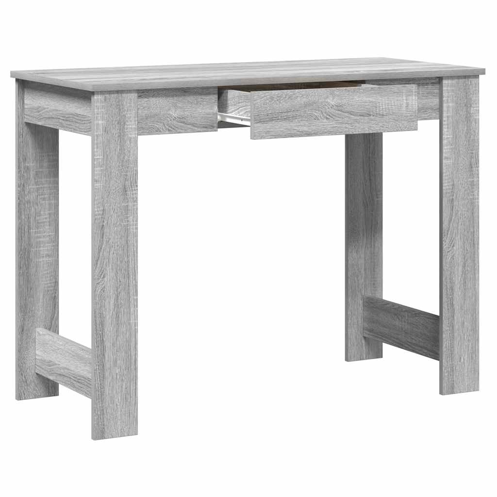 vidaXL Bureau sonoma gris 100x45x75 cm bois d'ingénierie - Image 5