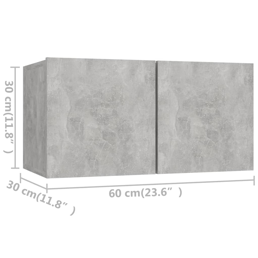 vidaXL Ensemble de meubles TV 5 pcs Gris béton Bois d'ingénierie - Image 6