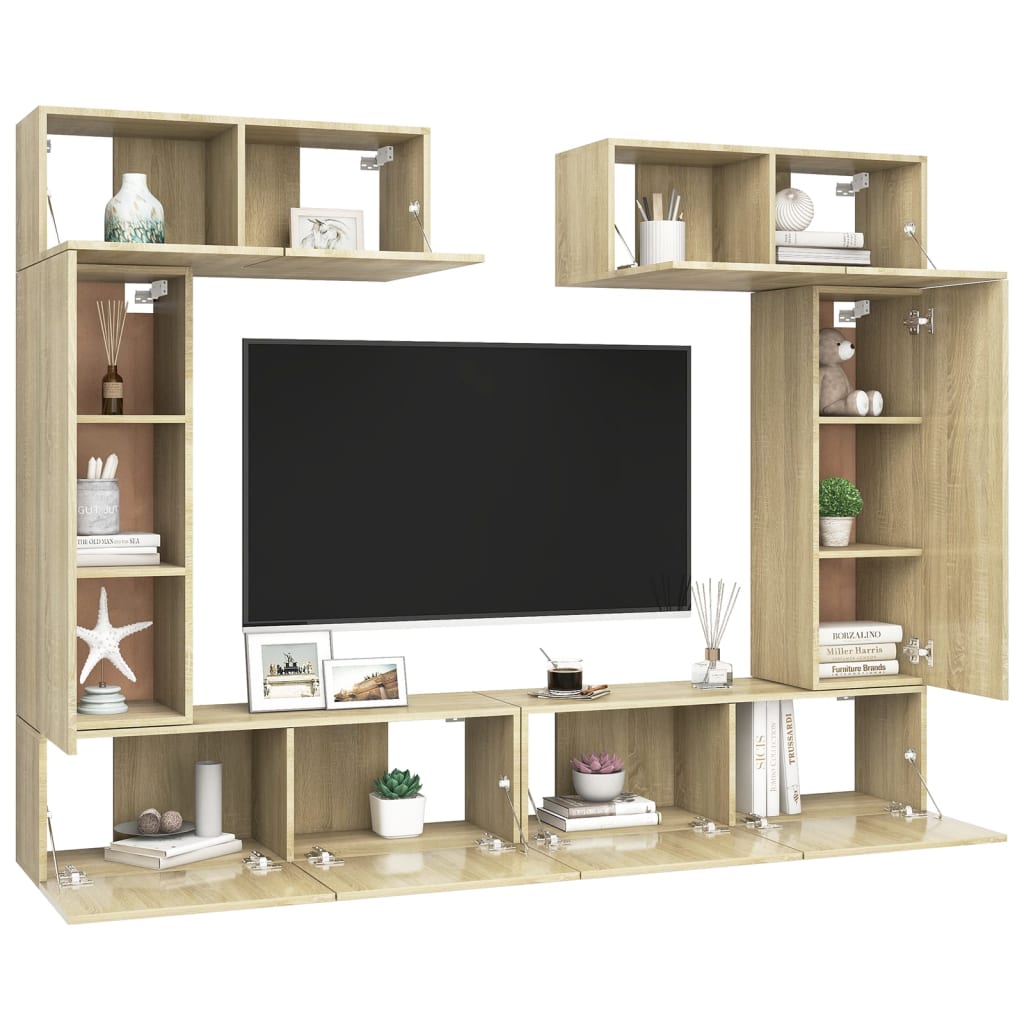 vidaXL Ensemble de meuble TV 6 pcs Chêne sonoma Bois d'ingénierie - Image 3