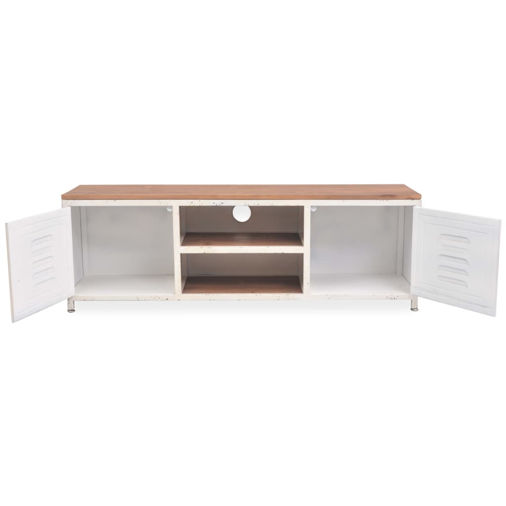 vidaXL Meuble TV 120x30x40 cm Blanc - Image 4