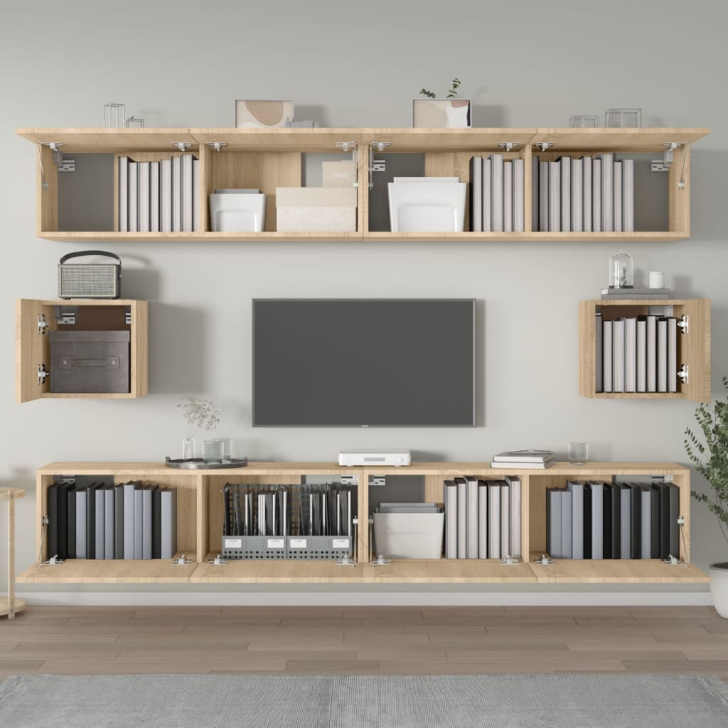 vidaXL Ensemble de meubles TV 6 pcs Chêne sonoma Bois d'ingénierie - Image 3