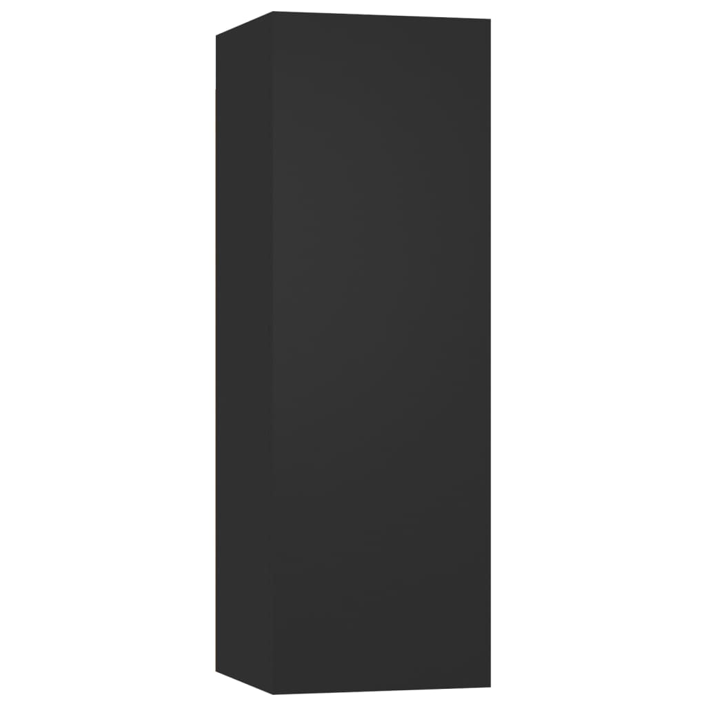 vidaXL Ensemble de meubles TV 3 pcs Noir Bois d'ingénierie - Image 5