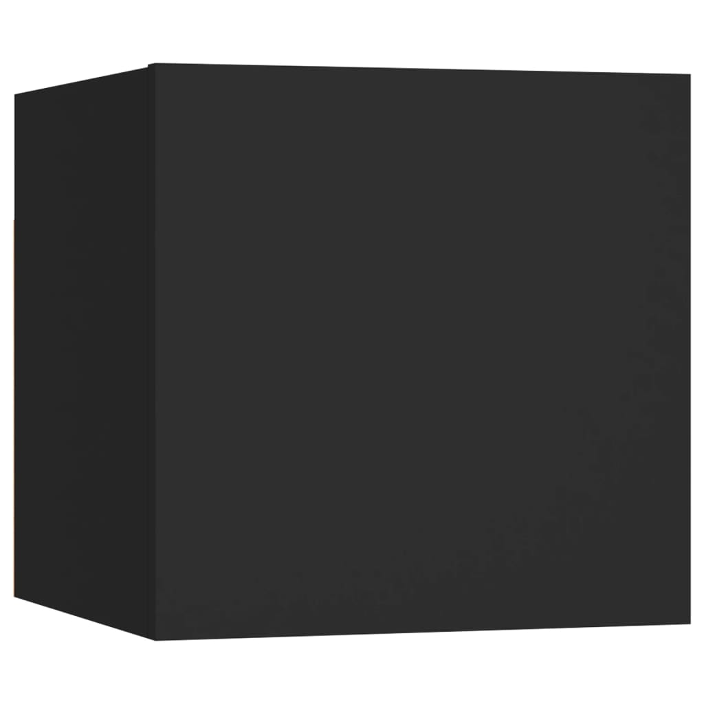 vidaXL Ensemble de meubles TV 3 pcs Noir Bois d'ingénierie - Image 6