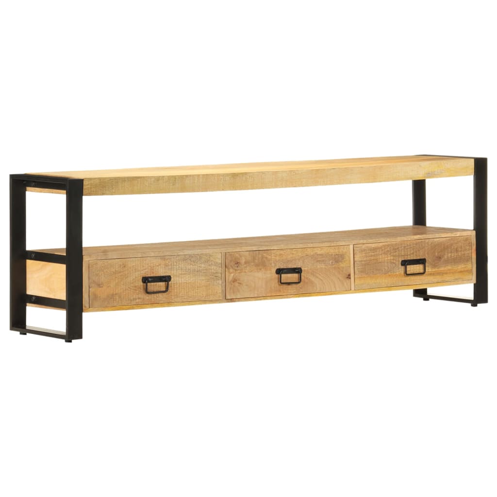 vidaXL Meuble TV 150x30x45 cm Bois solide de manguier