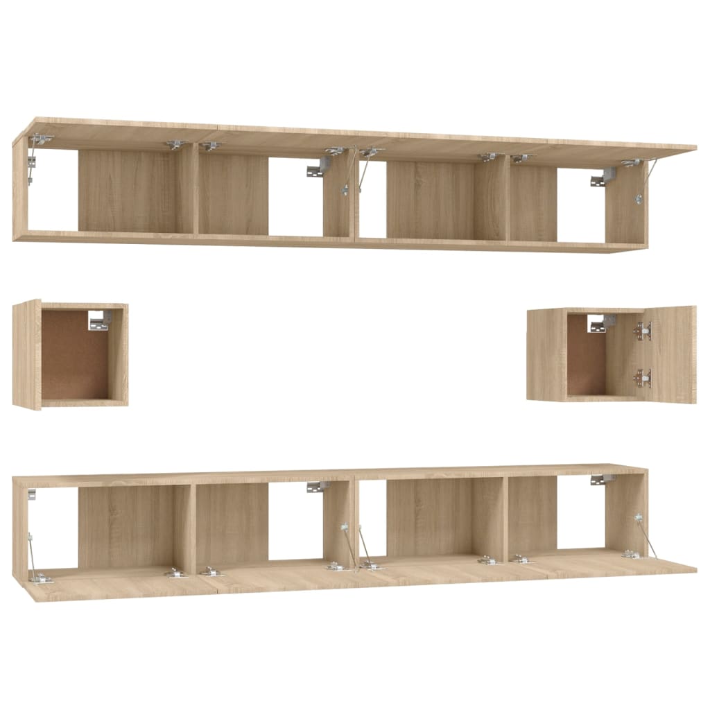 vidaXL Ensemble de meubles TV 6 pcs Chêne sonoma Bois d'ingénierie - Image 5