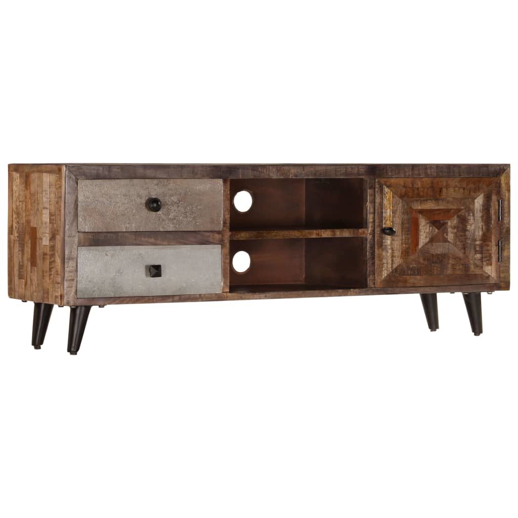 vidaXL Meuble TV 118x30x40 cm Bois de manguier massif