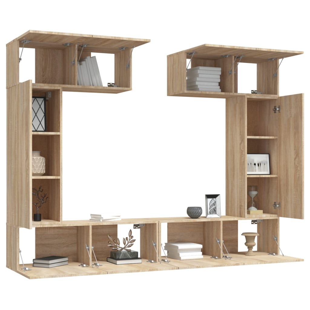 vidaXL Ensemble de meubles TV 6 pcs Chêne sonoma Bois d'ingénierie - Image 4
