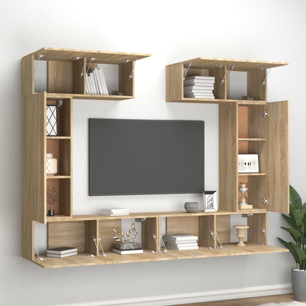vidaXL Ensemble de meubles TV 6 pcs Chêne sonoma Bois d'ingénierie - Image 3