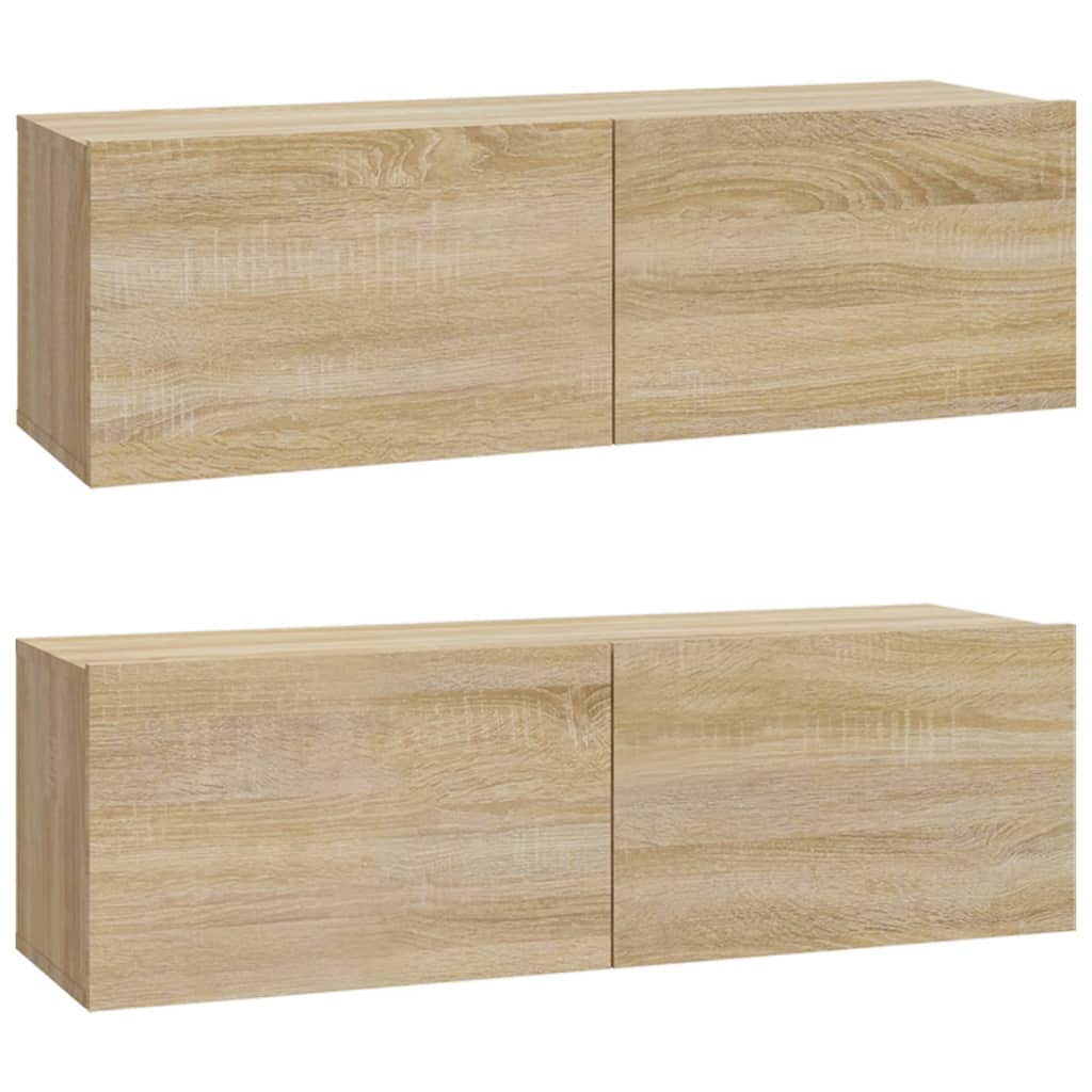 vidaXL Ensemble de meubles TV 3 pcs Chêne sonoma Bois d'ingénierie - Image 5