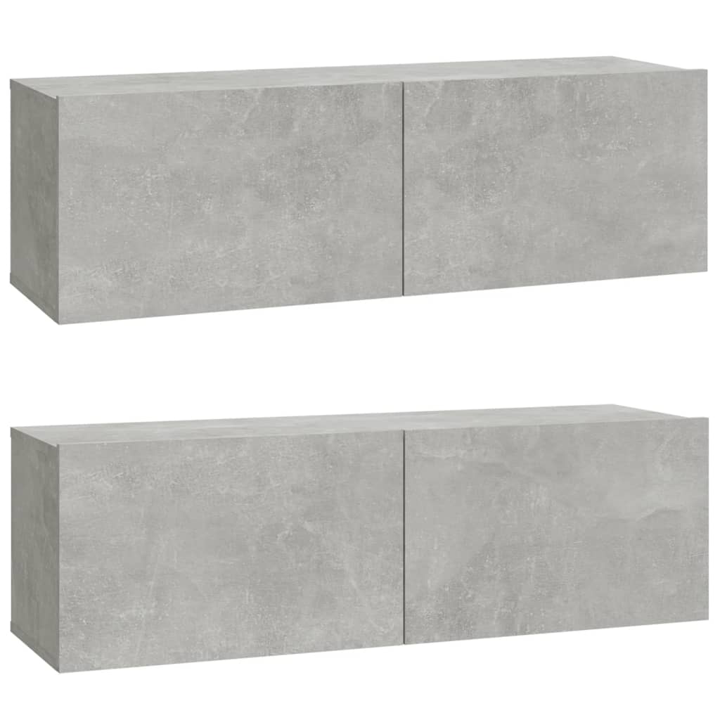 vidaXL Ensemble de meubles TV 3 pcs Gris béton Bois d'ingénierie - Image 5
