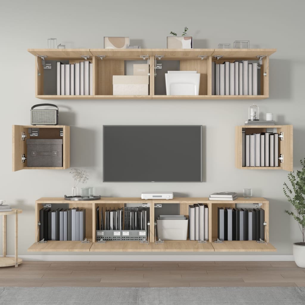 vidaXL Ensemble de meubles TV 6 pcs Chêne sonoma Bois d'ingénierie - Image 3