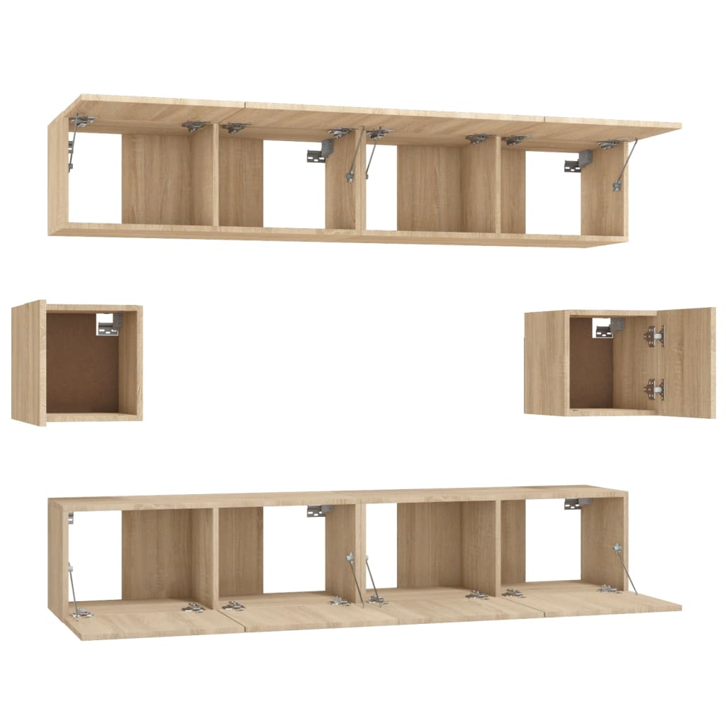 vidaXL Ensemble de meubles TV 6 pcs Chêne sonoma Bois d'ingénierie - Image 5