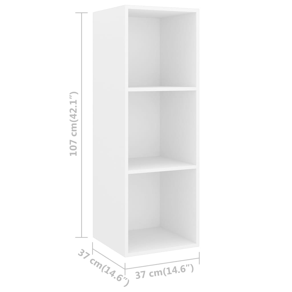 vidaXL Ensemble de meuble TV 2 pcs Blanc Bois d'ingénierie - Image 6