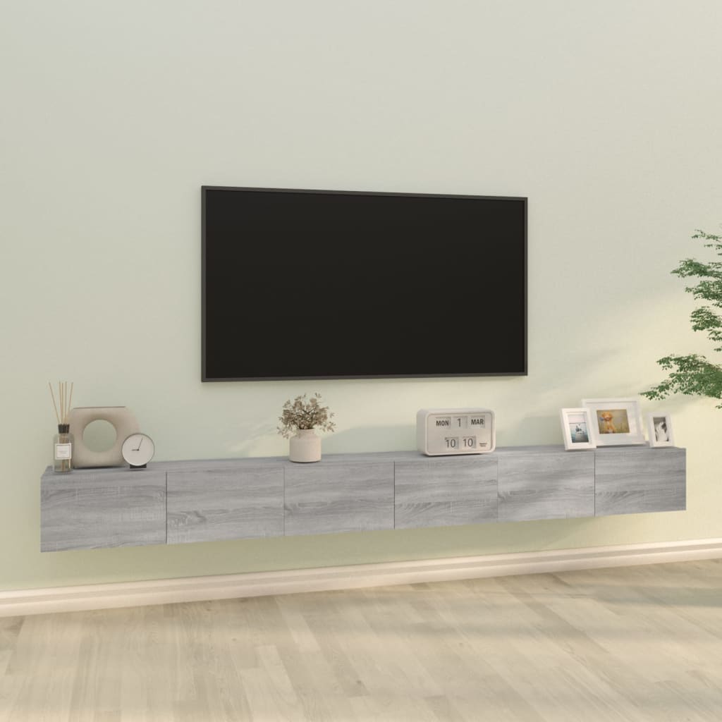 vidaXL Ensemble de meubles TV 3 pcs Sonoma gris Bois d'ingénierie