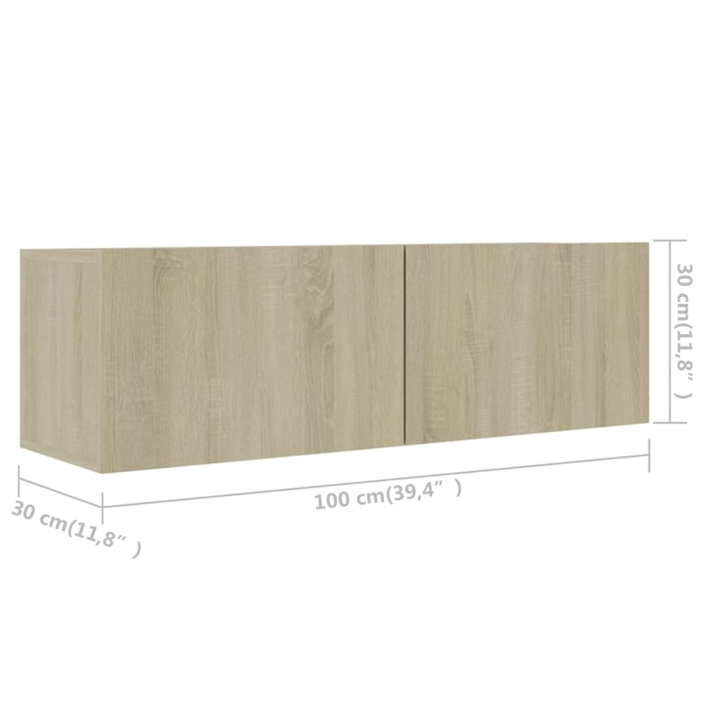 vidaXL Ensemble de meubles TV 3 pcs Chêne sonoma Bois d'ingénierie - Image 6